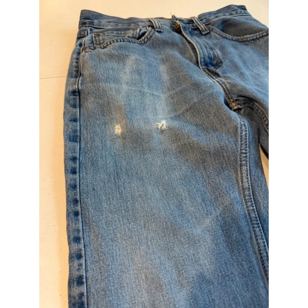 Levis 505 Regular Fit Straight Leg Jeans Mens 31x30 Medium Wash Blue Denim